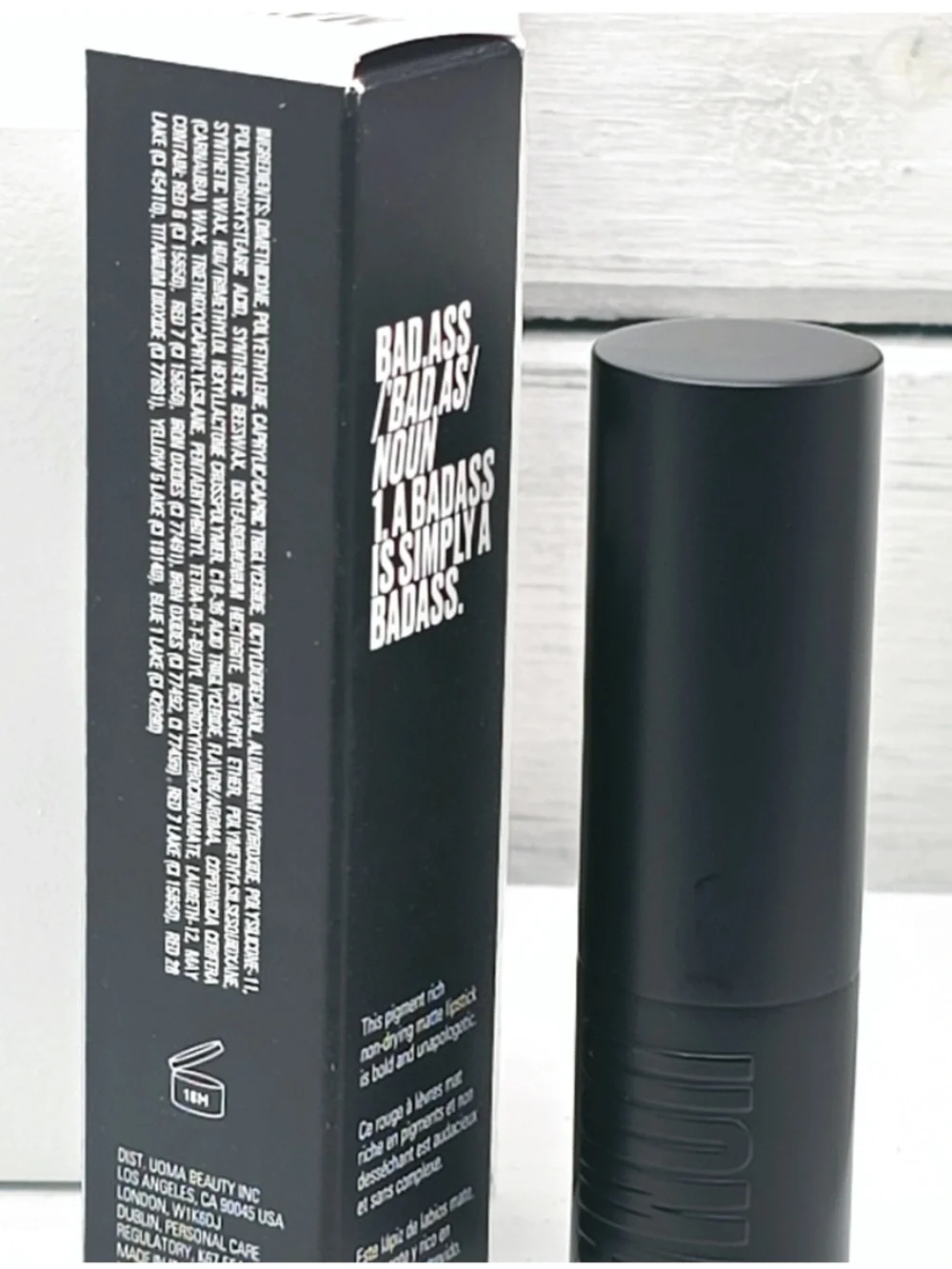 Uoma Beauty Badass Icon Matte Lipstick in Maya NIB Rosy Brown Shade